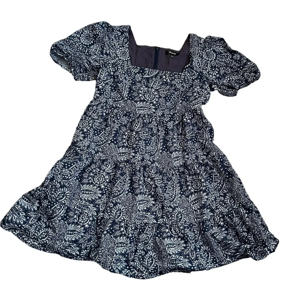 Madewell Puff Sleeve Mini Dress - Picture 2 of 13